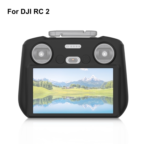 PULUZ 適用於大疆Mini 4 Pro / Air 3 無人機遙控器/ DJI RC 2硅膠保護罩防塵保護套 (顏色：黑色) 
