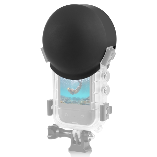 Dành cho Insta360 X3 PULUZ Vỏ lặn vô hình Bảo vệ ống kính Vỏ bảo vệ bằng silicon (Màu đen)