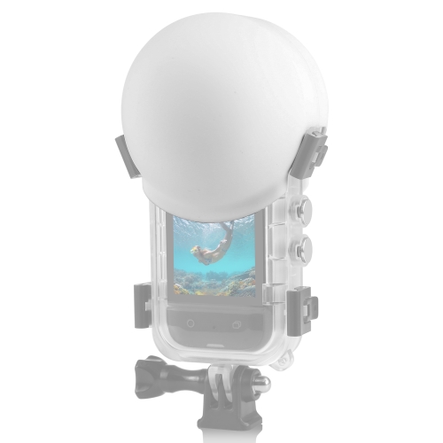 

For Insta360 X3 PULUZ Invisible Dive Case Lens Guard Silicone Protective Cover (White)