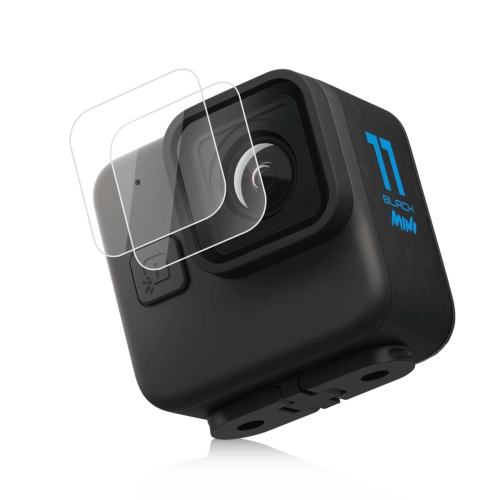 PULUZ適用於GoPro Hero11 Black Mini 2片裝  鏡頭保護膜防刮防爆鋼化膜 (顏色：透明無色) 