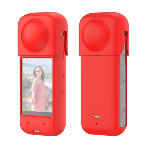 

For Insta360 X4 PULUZ Full Body Dust-proof Silicone Protective Case (Red)
