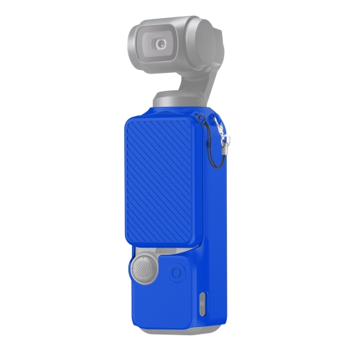 For DJI OSMO Pocket 3 PULUZ  2 in 1 Silicone Cover Case Set with Strap (Blue)
