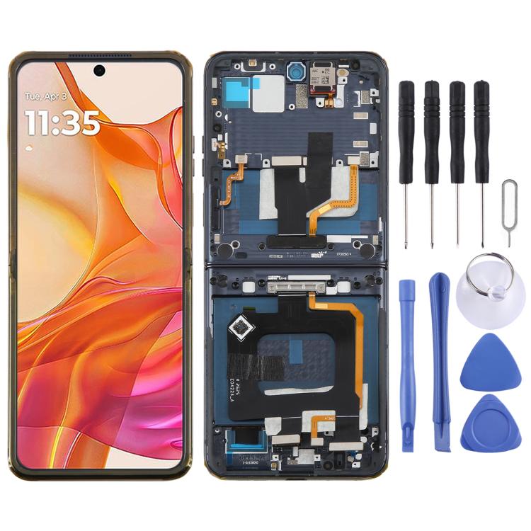 

For Motorola Razr 50 Ultra Original LCD Screen Digitizer Full Assembly with Frame (Blue)