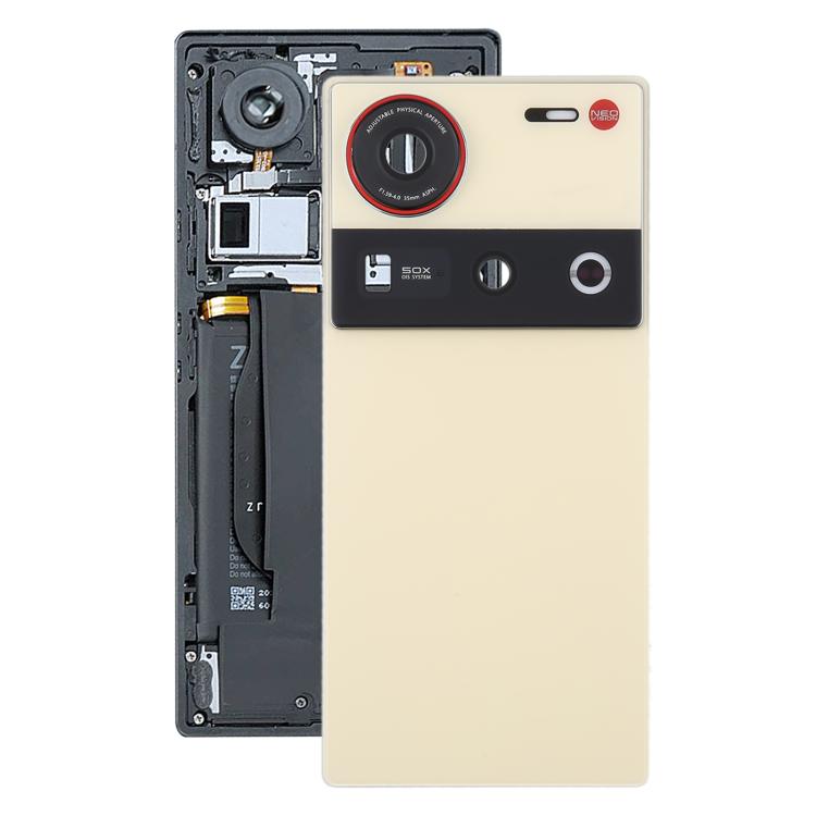 

For ZTE nubia Z70 Ultra NX733J NX736J Glass Battery Back Cover with Camera Lens Frame(Gold)