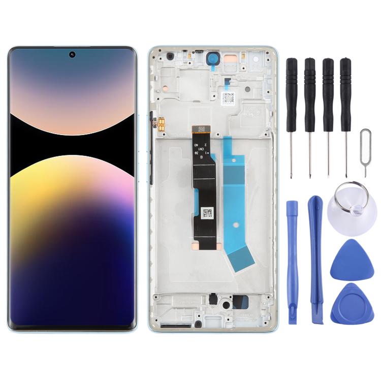 

For Xiaomi Redmi Note 14 Pro 4G AMOLED Original LCD Screen Digitizer Full Assembly with Frame (Blue)