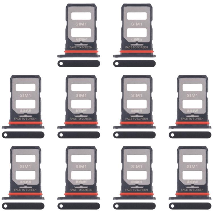 

For Xiaomi 14T 5G 10pcs Original SIM Card Tray + SIM Card Tray (Black)