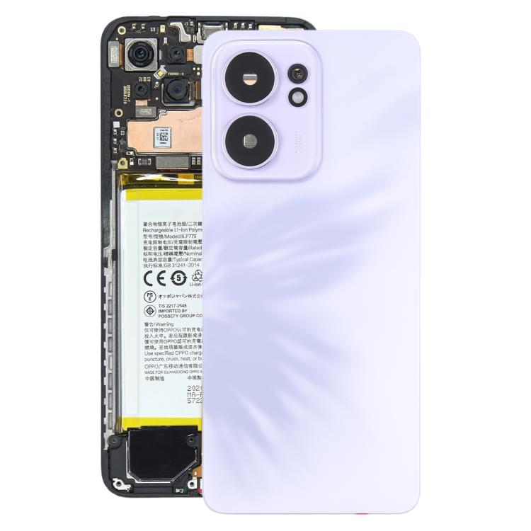 

For OPPO Reno13 F Original Back Cover with Camera Lens Cover(Purple)