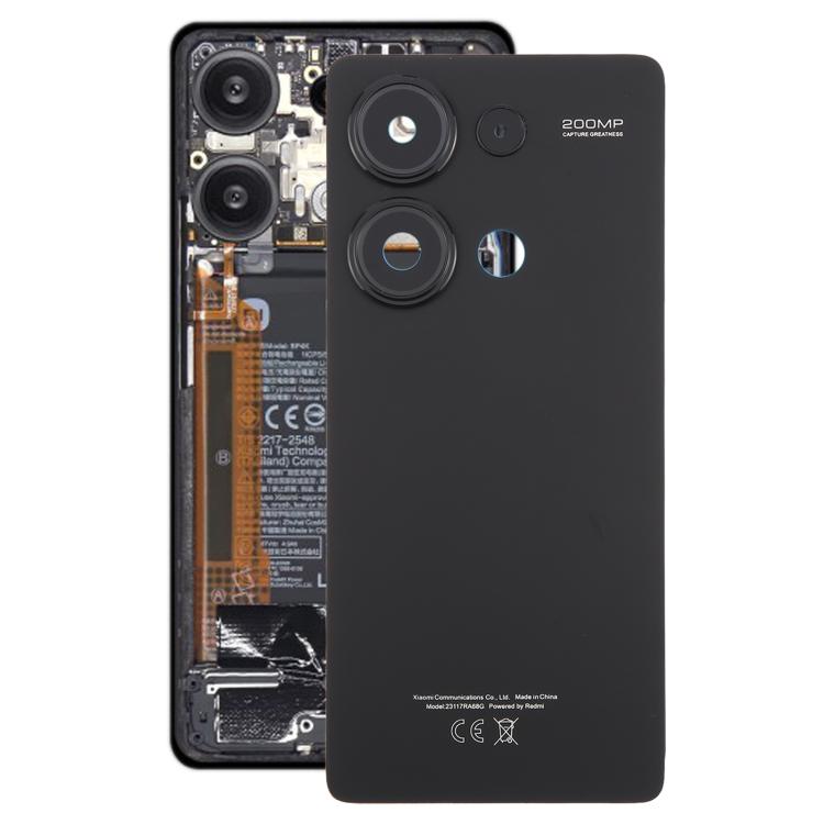 

For Xiaomi Redmi Note 13 Pro 4G OEM Back Cover with Camera Lens Cover(Black)