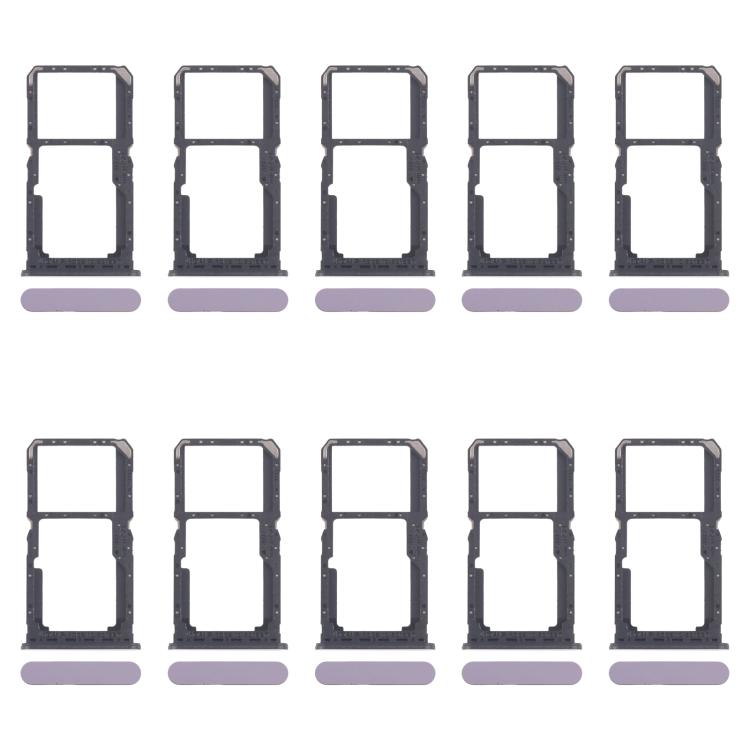 

For OPPO A80 5G CPH2639 10pcs Original SIM Card Tray + SIM Card Tray / Micro SD Card Tray (Purple)