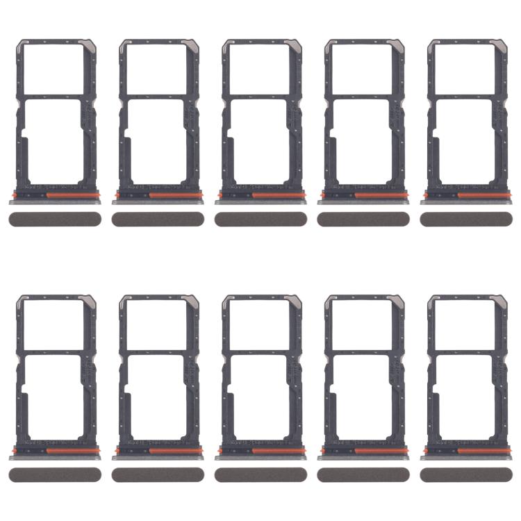 

For OPPO A5 Pro 4G CPH2711 10pcs Original SIM Card Tray + SIM Card Tray / Micro SD Card Tray (Gold)