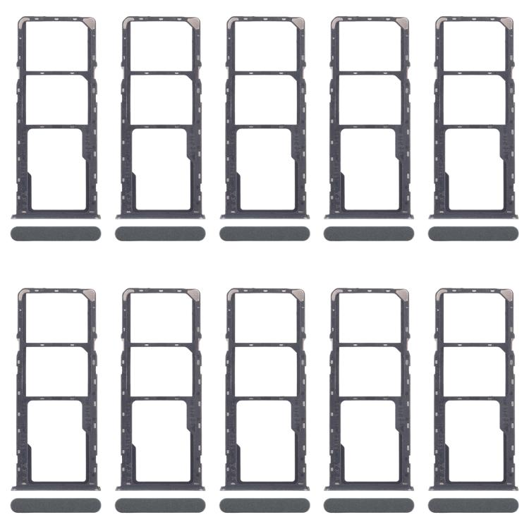 

For Realme C61 4G RMX3939 RMX3930 10pcs Original SIM Card Tray + SIM Card Tray + Micro SD Card Tray (Green)