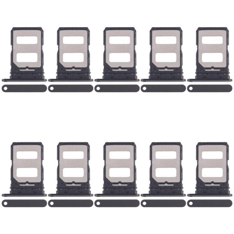 

For Xiaomi 14 Civi 10pcs SIM Card Tray + SIM Card Tray (Black)