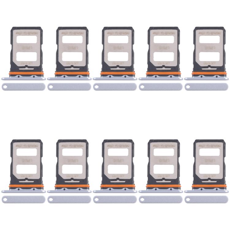 

For Xiaomi 14 Civi 10pcs SIM Card Tray + SIM Card Tray (Blue)