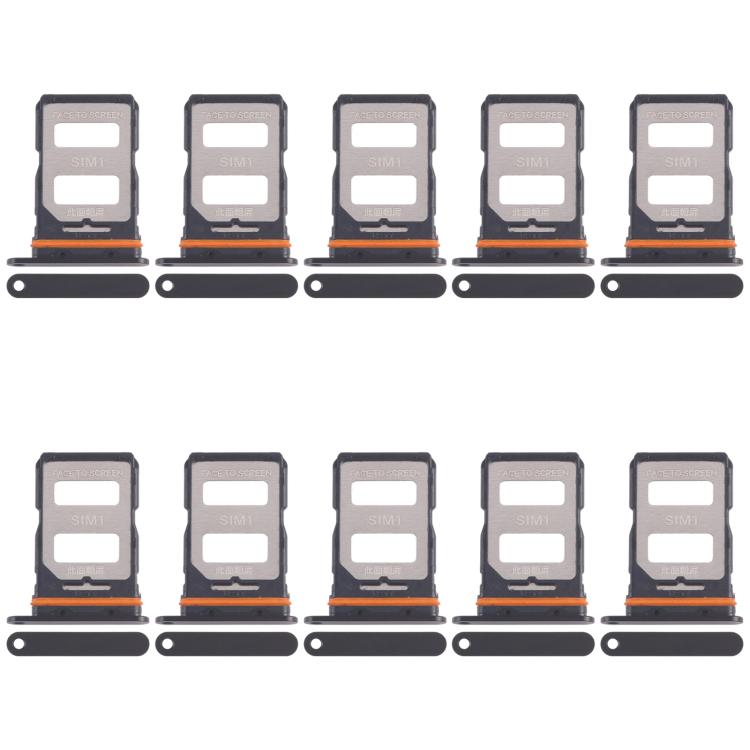 

For Xiaomi Civi 4 Pro 10pcs SIM Card Tray + SIM Card Tray (Black)