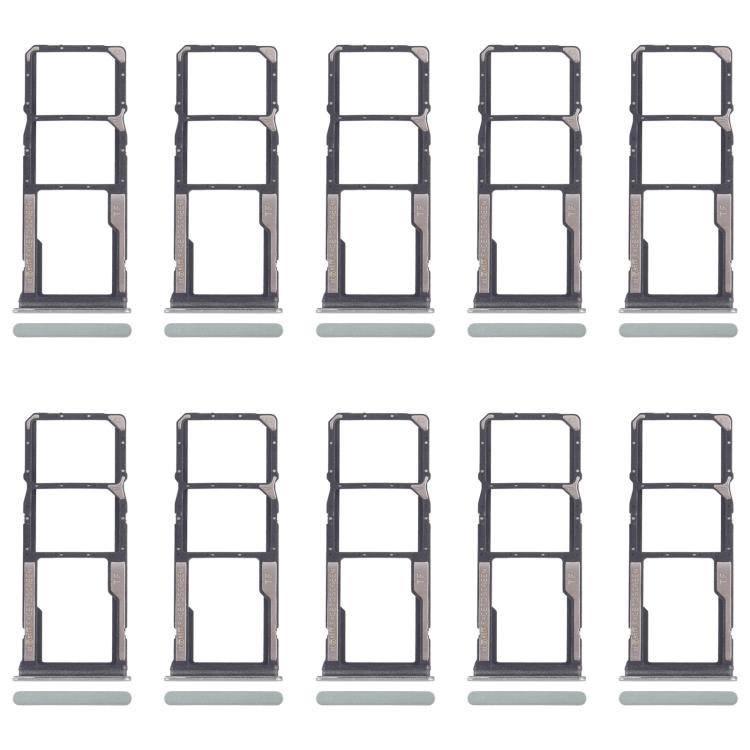 

For Xiaomi Poco C75 10pcs SIM Card Tray + SIM Card Tray + Micro SD Card Tray (Green)