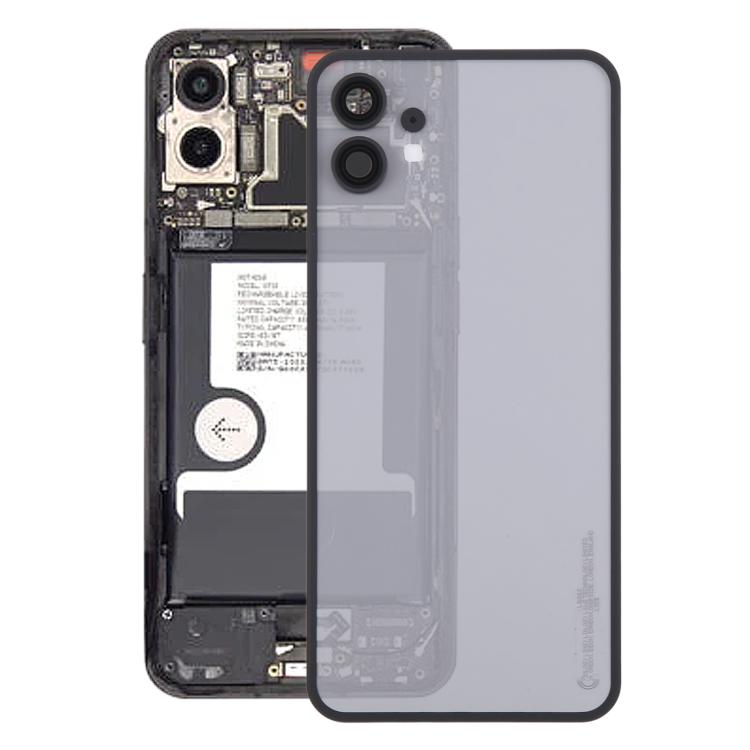 

For Nothing Phone 1 Original Transparent Back Cover with Camera Lens Cover(Black)
