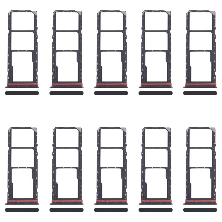 

For Xiaomi Redmi A5 4G 10pcs SIM Card Tray + SIM Card Tray + Micro SD Card Tray (Black)