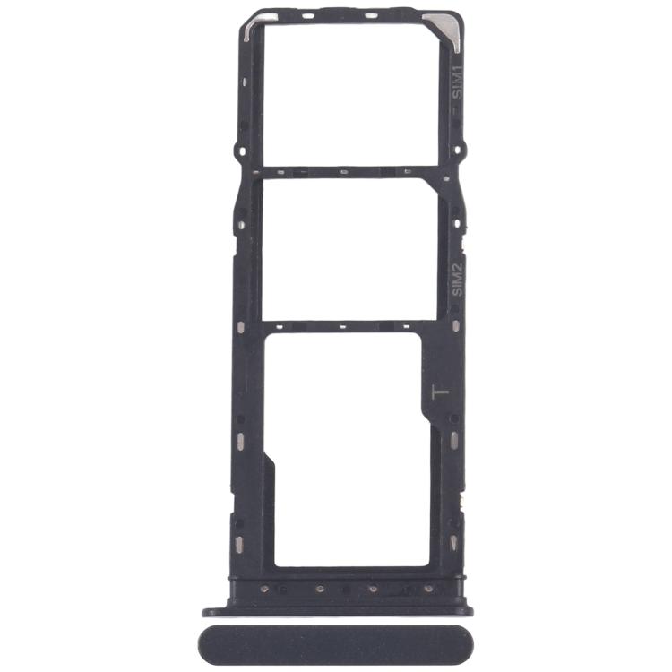 For ZTE Blade A36 Z2472 SIM Card Tray + SIM Card Tray + Micro SD Card Tray (Black)
