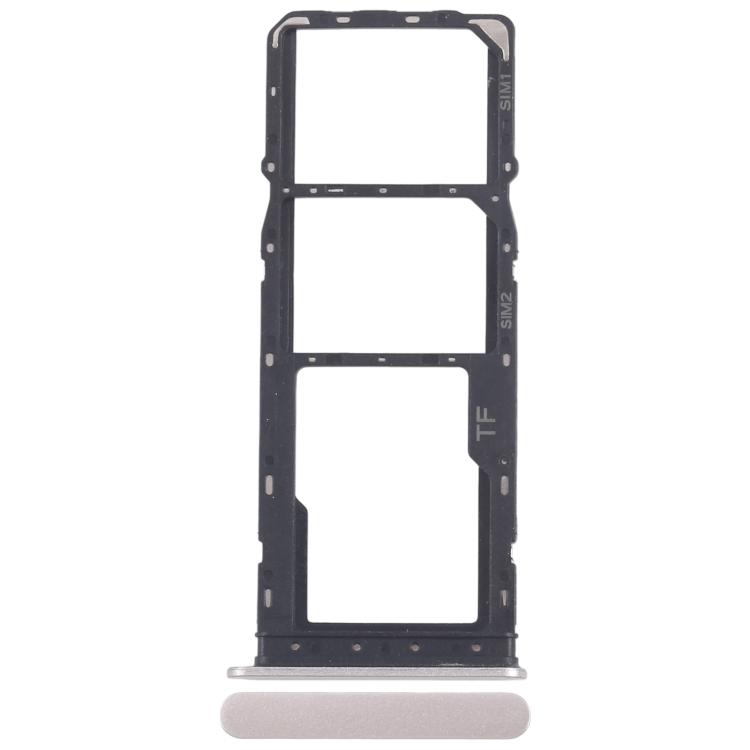 For ZTE Blade A56 Z2473 SIM Card Tray + SIM Card Tray + Micro SD Card Tray (Silver)