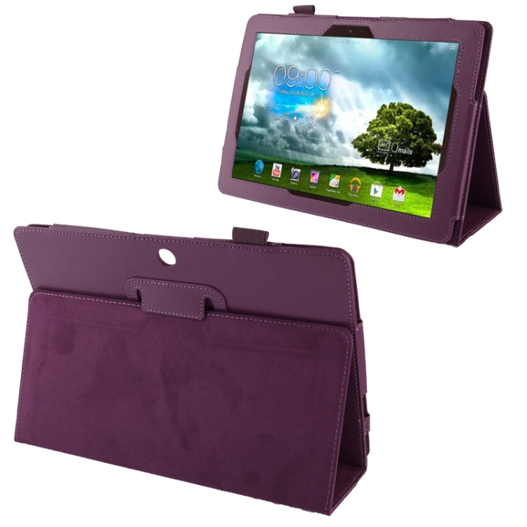 Litchi Texture Leather Case with Holder for Asus MeMO Pad FHD 10