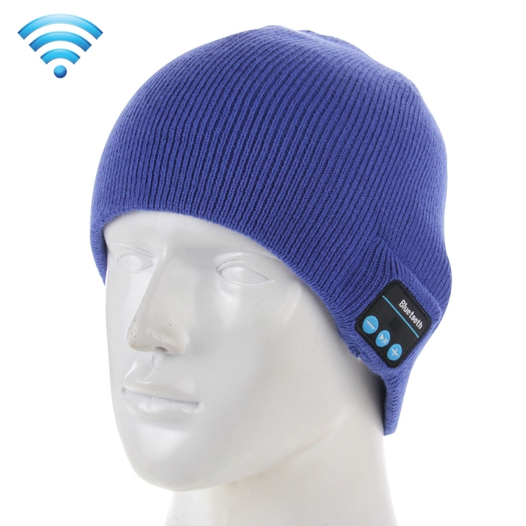 

Knitted Bluetooth Headset Warm Winter Hat with Mic for Boy & Girl & Adults(Blue)