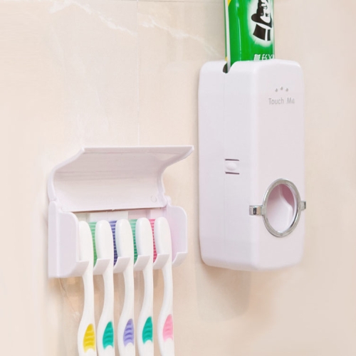 Distributeur Automatique de Dentifrice avec Porte-Brosse à Dents