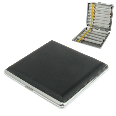 

Stylish Metal + Artificial Leather Cigarette Case