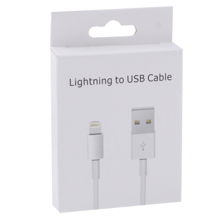 

50 PCS Exquisite Carton Packaging for 8pin USB Data Cable(White)