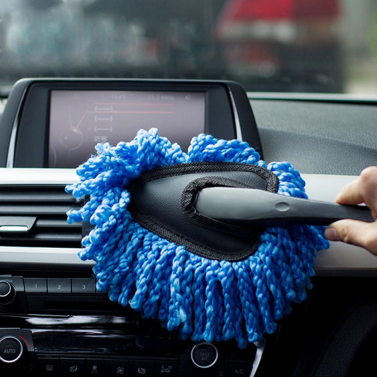 

KANEED SL-915 Car Dash Duster Washable Microfiber Interior and Exterior Surface Cleaner Wax Treated Professional Detailing Tool, Size: 34 x 19cm(Blue)