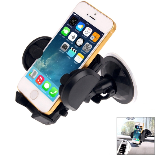 

Universal 360 Degree Rotation Suction Cup Car Holder / Desktop Stand, For iPhone, Galaxy, Sony, Lenovo, HTC, Huawei, and other Smartphones of Width: 3.5cm - 10cm(Black)