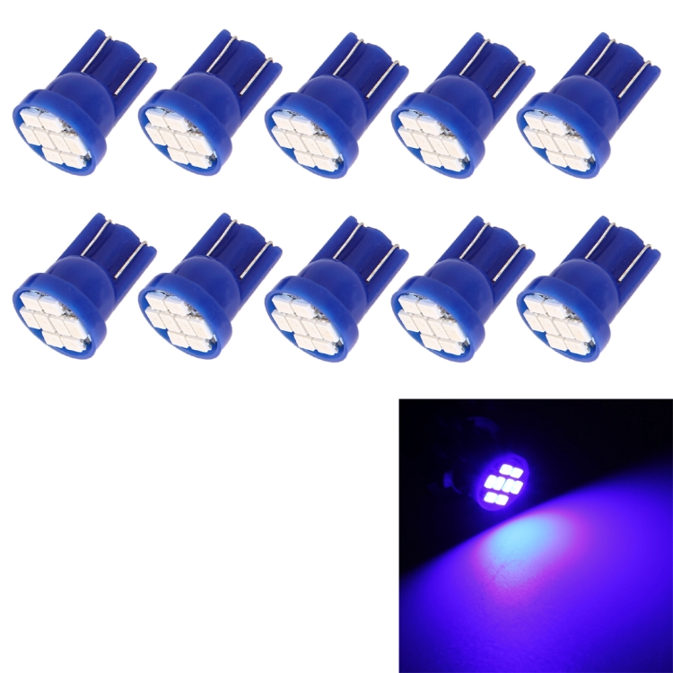 

10 PCS T10 8 LED Car Signal Light Bulb(Blue)