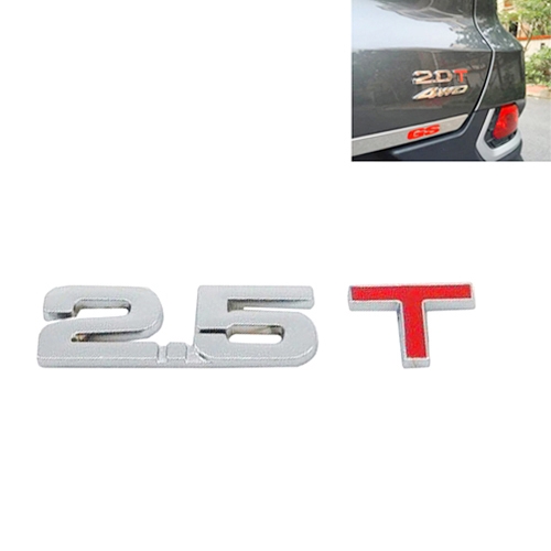 3D Universal Aufkleber Chrom 2,5T Auto Emblem Abzeichen Aufkleber  Autoanhänger Gasverdrängung Identifizierung, Größe: 8,5x2