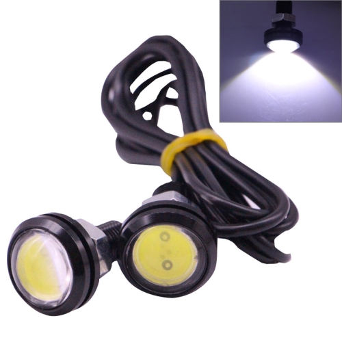 

2 PCS 2x 3W 120LM Waterproof Eagle Eye light White LED Light for Vehicles, Cable Length: 60cm(Black)