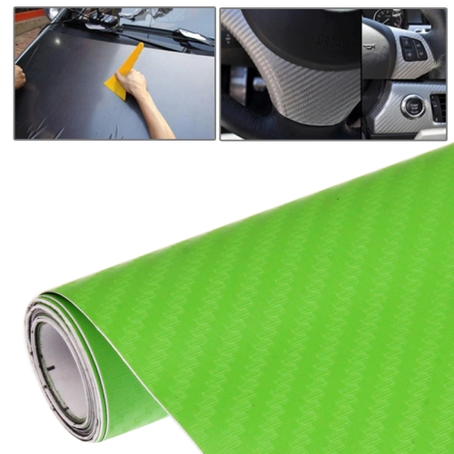 

Car Decorative 3D Carbon Fiber PVC Sticker, Size: 127cm x 50cm(Green)
