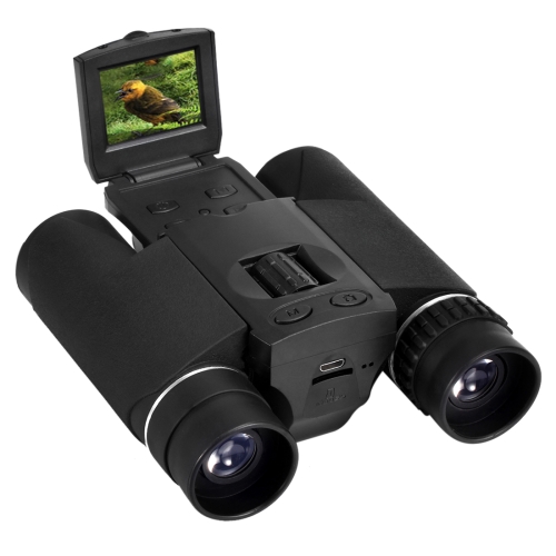 

DB618B 10X25 Zoom 10mm Objective Lens HD 1280x960P 1.5 inch LCD Screen Binocular Telescope Digital Camera(Black)