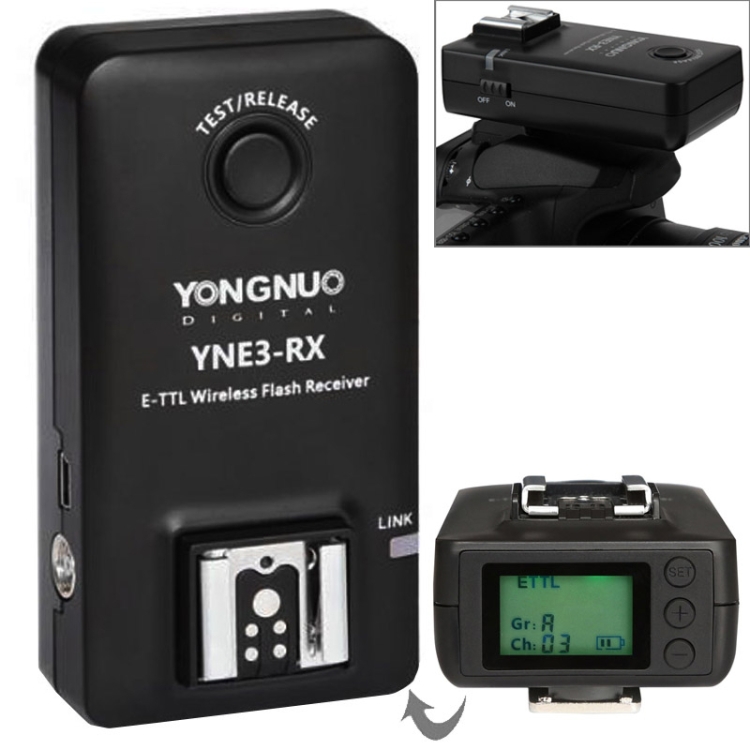 E3 Rx Controller YONGNUO YN-E3-RX Receptor de flash inalámbrico e-TTL para YONGNUO ...
