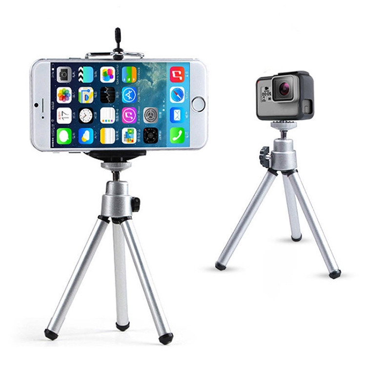 

Portable 360 Degree Rotating Mobile Phone Shooting Tripod(Silver)
