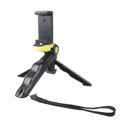 

Portable Hand Grip / Mini Tripod Stand Curve with Straight Clip for GoPro HERO 4 / 3 / 3+ / SJ4000 / SJ5000 / SJ6000 Sports DV / Digital Camera / iPhone , Galaxy and other Mobile Phone(Yellow)