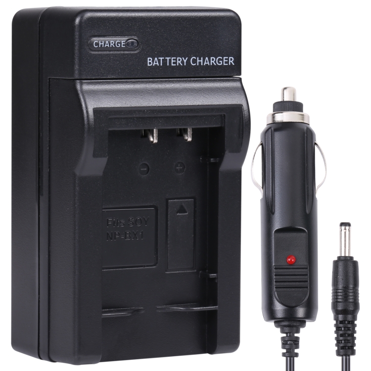 Digital Camera Battery Car Charger for SONY NP-BX1(Black)