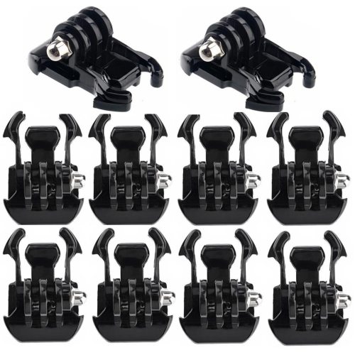 

10 PCS ST-06 Basic Strap Mount Surface Buckle for GoPro Hero11 Black / HERO10 Black /9 Black /8 Black /7 /6 /5 /5 Session /4 Session /4 /3+ /3 /2 /1, DJI Osmo Action and Other Action Cameras(Black)