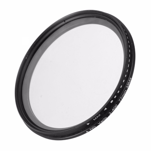 

77mm ND Fader Neutral Density Adjustable Variable Filter ND 2 to ND 400 Filter(Black)