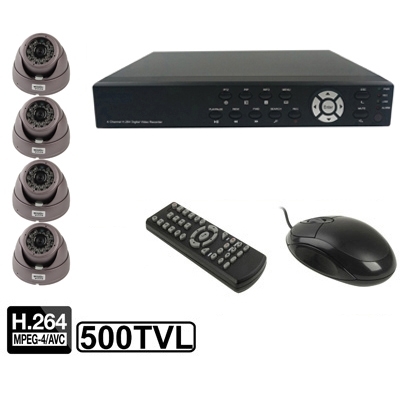 4-CH Embedded Digital Video Recorder Kit (1 / 3 Sony CCD, 500TVL, 24 x ...