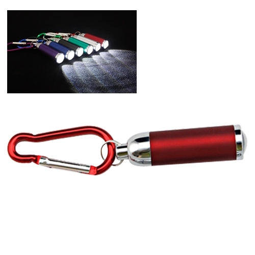 

Mini LED Variable Focus Flashlight Torch, with Carabiner Keychain Buckle (Random Color Delivery)