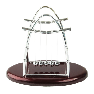 

12mm Newton is Cradle Balance Ball Physics Science Fun Desk Toy(Silver)