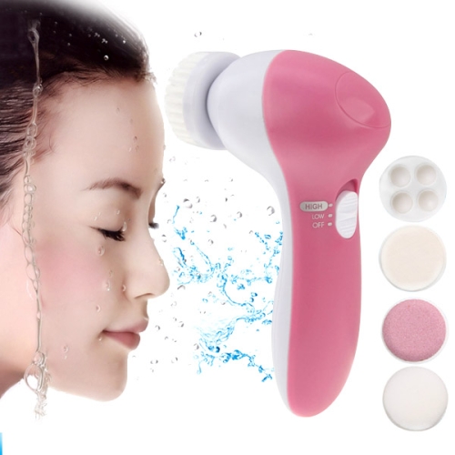 5 in 1 Beauty Care Pinsel Massagegerät Scrubber Gesicht Hautpflege Elektrischer Gesichtsreiniger