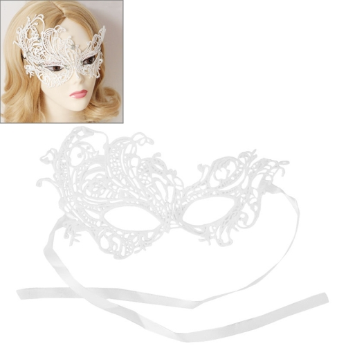 Maschera per gli occhi da ragazza sexy Maschera in pizzo veneziano con  ballo in maschera (bianca)