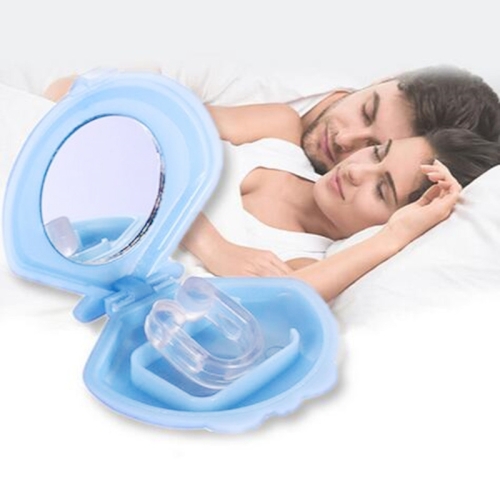 Dispositivo para dejar de roncar Anti ronquido Clip de nariz para dormir nocturno (azul)