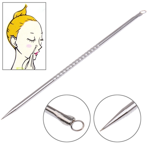 ブラックヘッドニキビにきび面皰除去剤セーフクリーナーステンレス鋼針（シルバー）