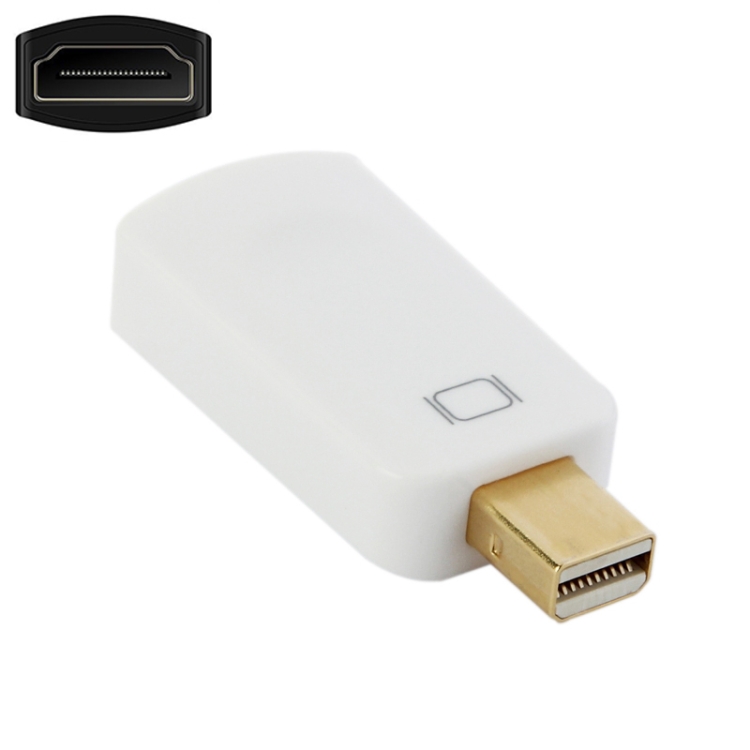 

Mini DisplayPort Male to HDMI Female Adapter, Size: 4cm x 1.8cm x 0.7cm(White)