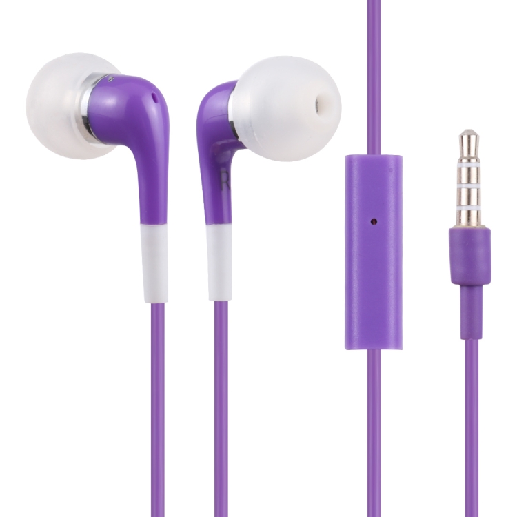 

Double Color In-Ear 3.5mm Stereo Earphone With Volume Control and Mic(Purple)
